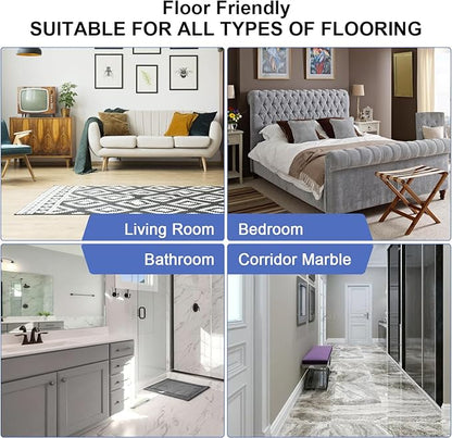 6 Pack Microfiber Steam Mop Pads Compatible with ScrubWiz Series Steam Mop, Washable & Reusable Microfiber Steam Mop Cloth for All Types of Floors, Steam mop Attachments Accessoriess (White & Grey)