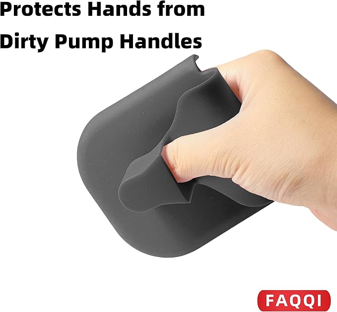 Black Reusable Silicone Fuel Glove-Silicone Glove for Pumping Gas-Protect Hands from Filthy Gas Pump Handles and Keypads, Durable and Universal