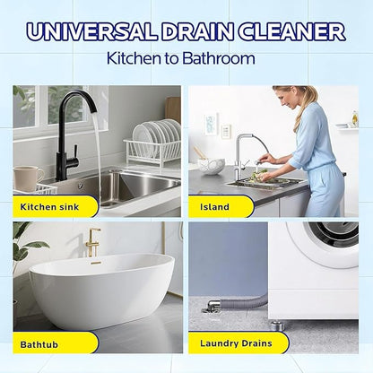 Drain Opener for Kitchen Sink, 2026 New Heavy Duty Clog Dissolver Powder, Fast Foaming Drain Cleaner for Bathroom Shower & Sewer, Safe for Pipes System, Multi-Purpose Hair Grease Soap Scum Remover