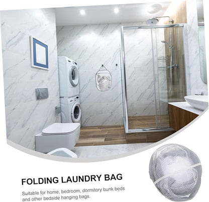 Alipis 1pc Foldable Hanging Laundry Basket Gray Storage Container for Clothes Toys and Towels Space-saving Organizer for Home Bedroom and Dorm Use