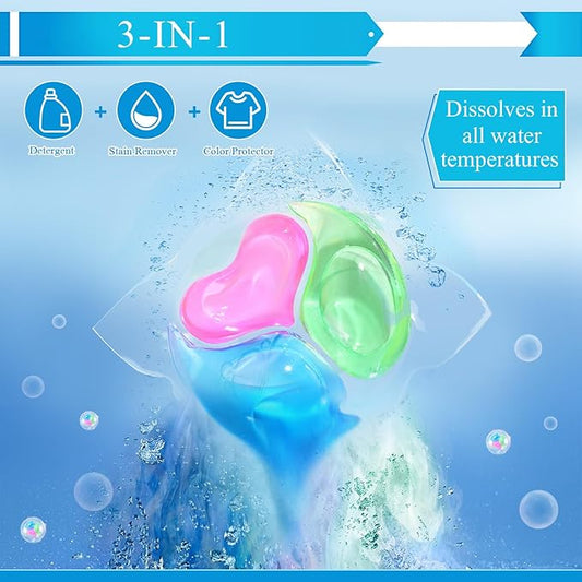 360 Count Laundry Detergent Pods Bulk Washing Machine Detergent Pods 3-in-1 Concentrated for Visible and Invisible Dirt, Fruity Aroma