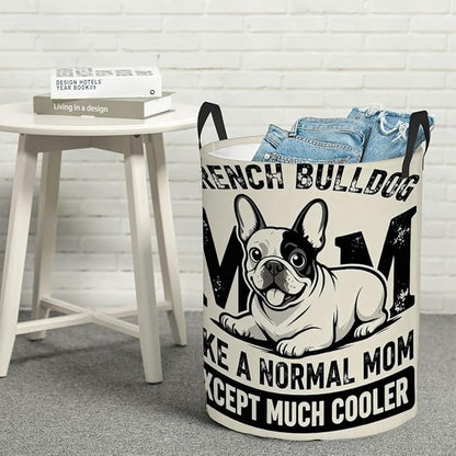 Kids Laundry Hamper Basket - Large Nursery Baby Hamper with Handle for Boys Girls Collapsible Clothes Baskets Organizer Toy Storage Bin Room Decor(Cute Bulldog)