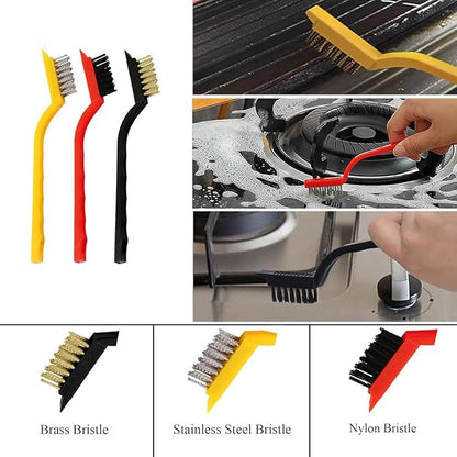 TuTuYa 11PCS Crevice Cleaning Brush Set, Hard Bristle Gap Cleaning Kit for Groove, Window, Tiles, Corner, Faucet, Bathroom, Kitchen, Stove, Pot