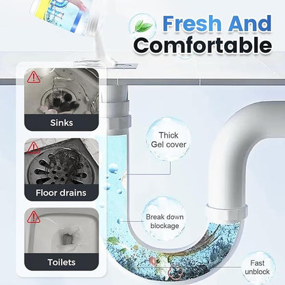 Sink & Drain Cleaner Powder, Quick Foaming Heavy Duty Clog Remover for Kitchen, Bathroom, Shower & Sewer Drains, 2026 New Multi-functional Pipeline Dredging Agent (3Pcs)