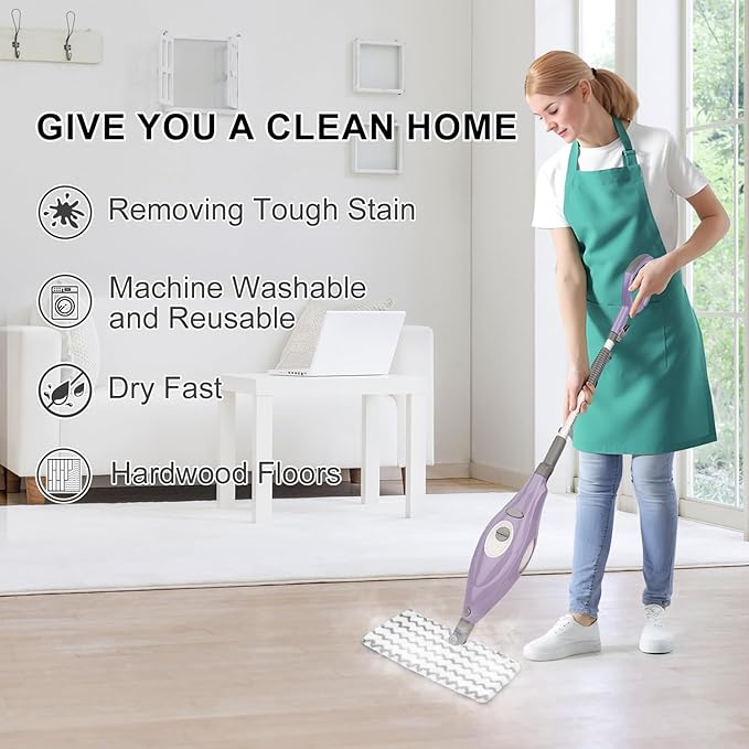 3 Pack Steam Mop Replacement Pads for Shark Steam Mops S3500 Series S3501 S3601 S3550 S3901 SE450 S3801CO S3601D S2901 S2902 Shark Steam Pocket Mop, Reusable Heavy Scrub Steam Mop Pads to Floor Clean