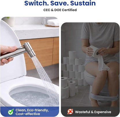 Handheld Bidet Sprayer for Toilet, Jet Sprayer for Toilet Muslim Shower, Adjustable Cloth Diaper Sprayer Bidets Attachment for Toilet, Toilet Bidet Sprayer with Bidet Hose for Feminine Wash