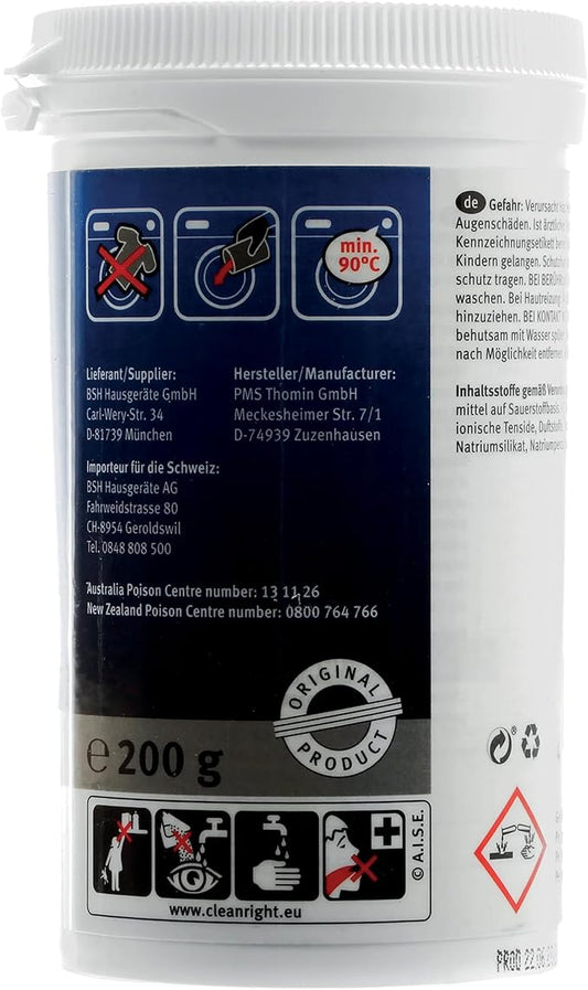 Washing Machine Cleaner 200 gr compatible with Bosch Siemens Neff Gaggenau Washing Machines