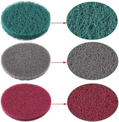Power Scrubber Pads Drill Attachment, GOH DODD 26 Pieces 4 Inch Headlight Restoration Kit Drill Brush Scouring Cleaning Pads for Kitchen, Bathroom, Grout, Carpet, Shower, Tub, Grill,Tile, Sanding