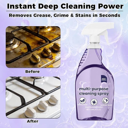 KUNAL All-In-One Multi Purpose Cleaning System with Cleaning Tablets,Spray Oven Cleaner, Multi-Surface Cleaners Spray for Every Stain-Cleaner(1 Bottle+12Tablet)