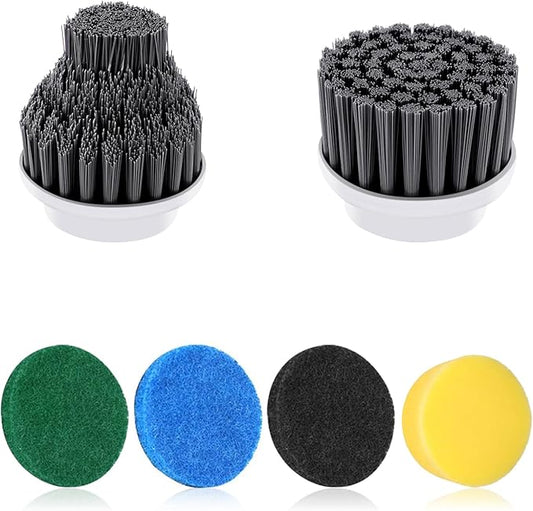 Electric Spin Scrubber Brush Heads Set for NOLYTH Power Spin Scrubber, 6 Pack Replaceable Brush Heads for Cleaning Corners Grout Stain on Stove, Sinks, Tubs, Tiles, Bathroom, Kitchen etc