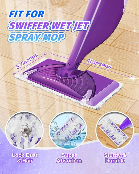 Mop Pads Refills Compatible with Swiffer WetJet Spray Mops Disposable Mopping Pads for All Purpose Surface Floor Replacement Pad Refill 20 Pack