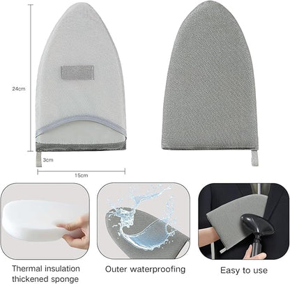 Garment Steamer Hanger Stand & Ironing Glove for Clothes, Adjustable Steamer Stand for Clothes Hanger & Mini Grey Ironing Board Portable Handheld Steamer Ironing Accessories for Clothes