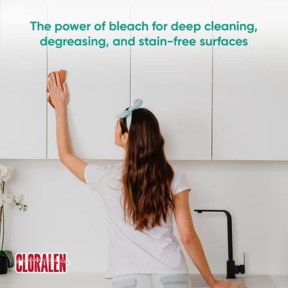 Cloralen All Purpose Cleaner with Bleach Spray - 32 fl oz - Fresh Scent - 3-in-1 Multipurpose Cleaner Spray - Deep Cleans, Eliminates Stains & Degreases