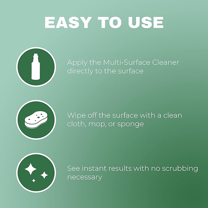 Pack Of 12| Naturetek Complete Multi-Surface Cleaner, Degreaser, and Deodorizer, All-Purpose Cleaning for Toilets, Bathtubs, Floors, and Walls, Fast Acting, No Scrubbing.