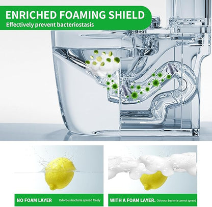 MAMADOU Smart Toilet Foaming Agent 285ml 2Pack Splash Proof Special Foam Shield Toilet Bowl Cleaner Stain-Resistant Cleaning Liquid For Fresh Bathroom Lime scent