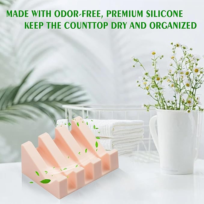 Soap Dish Holder for Shower with Suction Cup, Silicone Soap Holder & Saver Self-Draining Bar Soap Dish Keeps Soap Dry for Bathroom, Kitchen, Bathtub, Extends Soap Life (Pink-2Pack)