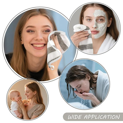 SINLAND Microfiber Facial Cloths Fast Drying Washcloth 8inch x 8inch Absorbent Face Wash Cloth Soft Makeup Remover Cloths