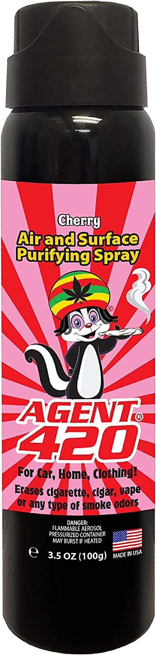 Mold Monster Odor Eliminator Aerosol Spray, Cherry, 3.5 oz — Tea Tree Oil Breaks Down Smoke at the Molecular Level