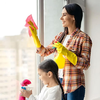 1 pair Reusable Household Gloves, Rubber Dishwashing gloves,Kitchen Cleaning, Working, Painting, Gardening, Pet Care