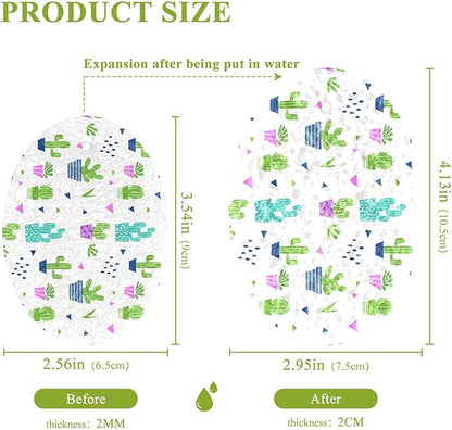 Cacti Plants Kitchen Scrub Sponges, Pop-up Kitchen Cleaning Sponges Reusable Dish Washing Sponges for Bathroom Household Cleaning 3 Pack - Non Scratch Scrubber