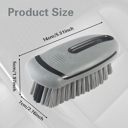 Carpet and Upholstery Cleaning Brush,Carpet Scrubber Stiff Bristle Detailing Scrub Brushes,Interior Leather Brush for Car and Home (2Pcs, Gray)