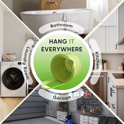 Hanging Food Waste Catcher for Sink, Sink Strainer Basket with Press Dumping, Self-Cleaning Design – Food Strainer for Sink, Faucet-Mounted Trash Catcher for Kitchen (Green)