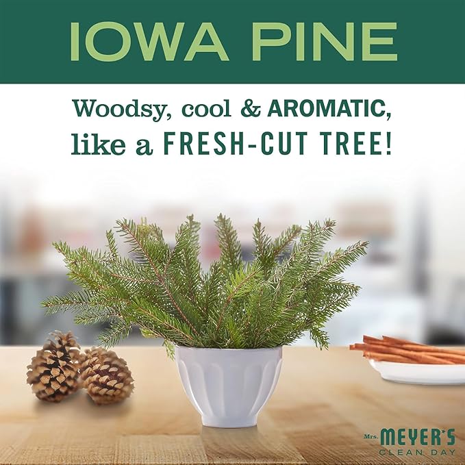 Mrs. Meyer's Clean Day Countertop Spray, Iowa Pine, 16 Fluid Ounce (Pack of 2)