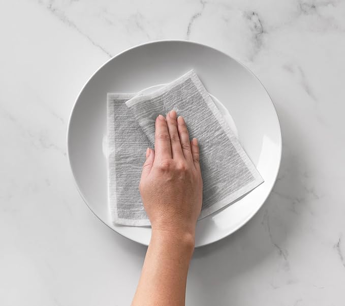 Martha Stewart Swedish Kitchen Absorbent Sponge Dish Cloths, Faux Bois, 12 Count