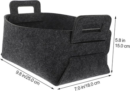 ULTECHNOVO Foldable Laundry Basket for Bathroom Capacity Dirty Clothes Storage Bin Lightweight Felt Hamper for Home Dorm Space Saving Organizer with Collapsible Design Dark Gray