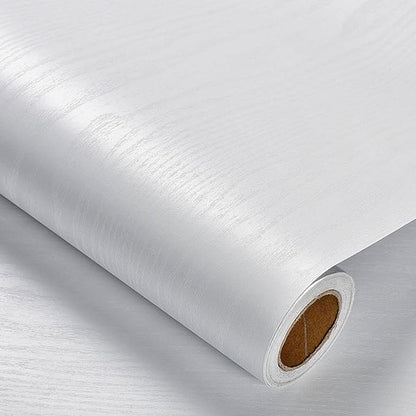 Heroad Peel and Stick Wallpaper 17.5" x 197" Wood Contact Paper Wood Wallpaper White Wood Grain Contact Paper Thicken Textured for Cabinets and Drawers Countertops Waterproof Self Adhesive Vinyl
