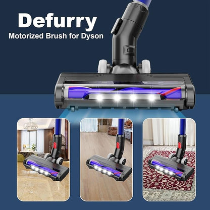 Upgraded Motorhead Vacuum Brush with Headlights for Dyson V7 V8 V10 V11,Motorized Head Replacement Accessories or Parts for Tile,Small Carpet,Rug Cleaning.
