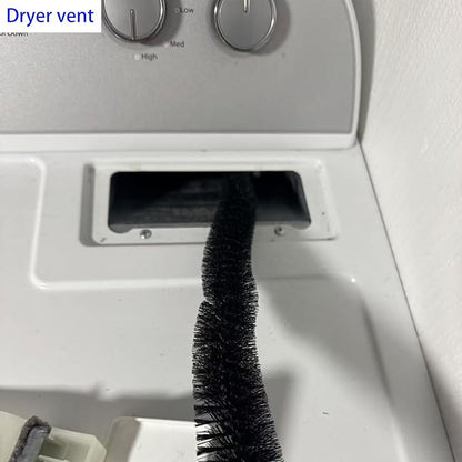 47.24 Inch Extra Long Full-Bristle Dryer Vent Cleaner Brush – Flexible Lint Brush for Dryer Vent Trap, Duct & Refrigerator Coils – Deep Cleaning Tool to Fire Risk Reduction, Pet Hair & Dust Removal