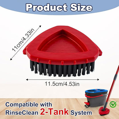 Scrubber Mop Head for Ocedar, Upgrade Scrub Brush for Ocedar, Spin Mop Scrub Brush Head for O Cedar RinseClean 2-Tank, More Bristles Scrub Brush Attachment for Bathroom