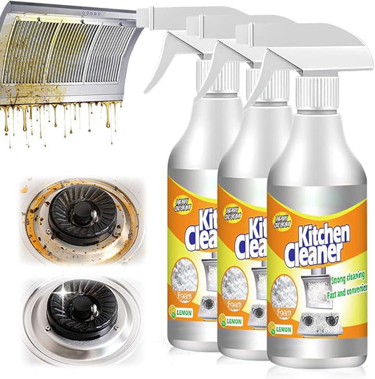 Kitchen Heavy Duty Cleaner Spray, 60ml Kitchen Foam Spray Cleaners, for Kitchens, Countertops, Range Hoods, Ovens (3)
