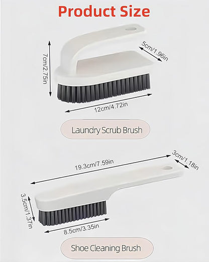 2 Pack Scrub Brush Laundry Cleaning Brush Soft Bristle Household Cleaning Brushes Carpet Brush Upholstery Brush Small Scrubbing Brush Stain Remover Brushes for Fabric,Hat,Clothes,Bag & More