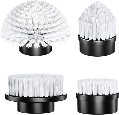 4 Replaceable Brush Heads for Uaoaii 21V Electric Spin Scrubber, Cordless Shower Scrubber Replacement Brushes for Bathrooms, Kitchens, Floors, Tiles, Tubs Cleaning