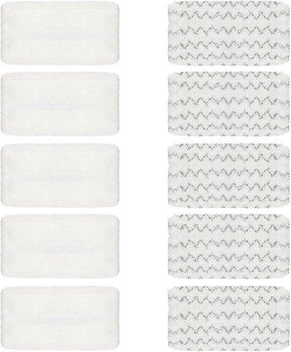 10 Pack Steam Mop Pads Compatible for Bissell Symphony 1252 1543A 1132A 1530 Vacuum and Steam Mop, Bissell 2747A Replacement Pads, Bissel Symphony Pet Mop Pads, Microfiber Washable & Reusable