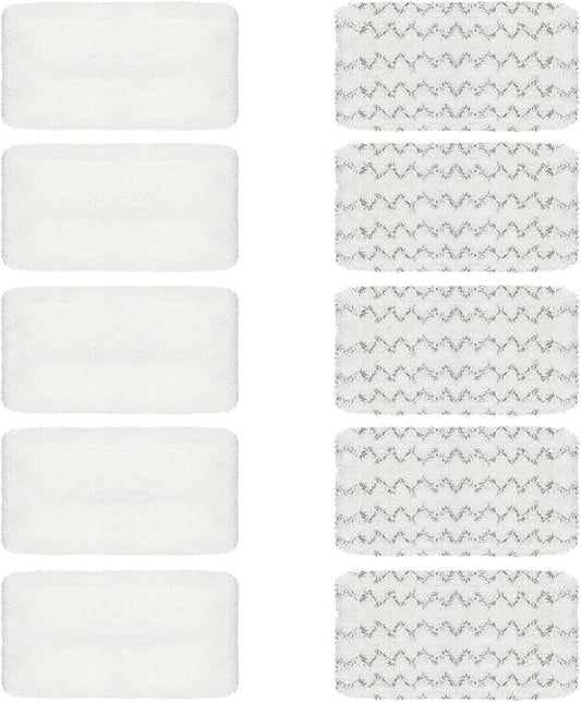 10 Pack Steam Mop Pads Compatible for Bissell Symphony 1252 1543A 1132A 1530 Vacuum and Steam Mop, Bissell 2747A Replacement Pads, Bissel Symphony Pet Mop Pads, Microfiber Washable & Reusable