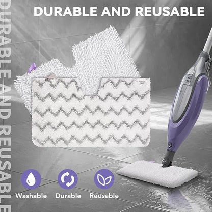 S3501 For Shark Steam Pocket Mop Pads: Washable Steam Mop Replacement Pads For Shark Steamer S3601D S3601 S3801CO S3901 S3550 SE450 (6Pack)