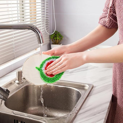 16 Pieces Fruit Dish Scrubber, Non Scratch Dish Washing Sponge, Double Layer Reusable Kitchen Scrubber Cleaning Sponge for Dishwashing, Cleaning Dishes, Cookware Tubs Sinks