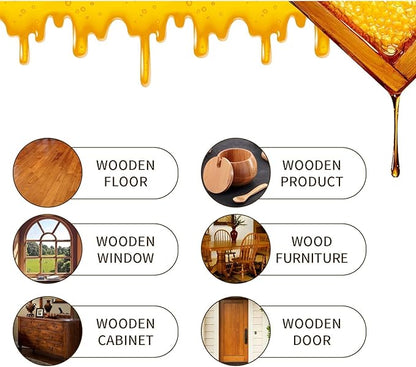 3PCS Beeswax Wood Polish - Furniture Polish - Wood Cleaner - Wood Floor Polish - Applicable To Living Room, Kitchen and Wooden Furniture Floors.