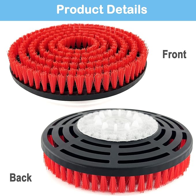 2 Pack S8201 Upgraded Replacement Steam Mop Brush Heads for Shark S8201 S8001 S7001 S7201 S7000 S7005 S7020 Steam Mop & Scrub All-in-One Scrubbing, Dirt Grip Scrub Washable Replacement Brush, Red