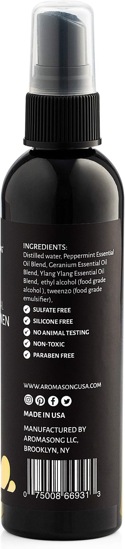 All-Natural Bamboo & Honey Room and Linen Spray, for Sheets, Pillow, Fabric, Bed, Air Freshener Calming, Sleeping, Relaxing, Stress Relief - Refreshing Scent, Removes Smell