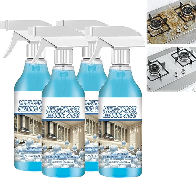 New Multi-Purpose Handheld Degreaser, All Purpose Cleaner Spray, Foam Cleaner for Kitchen, Grime Remover Spray for Home, for Ovens Stoves and Stainless Steel Appliances (4)