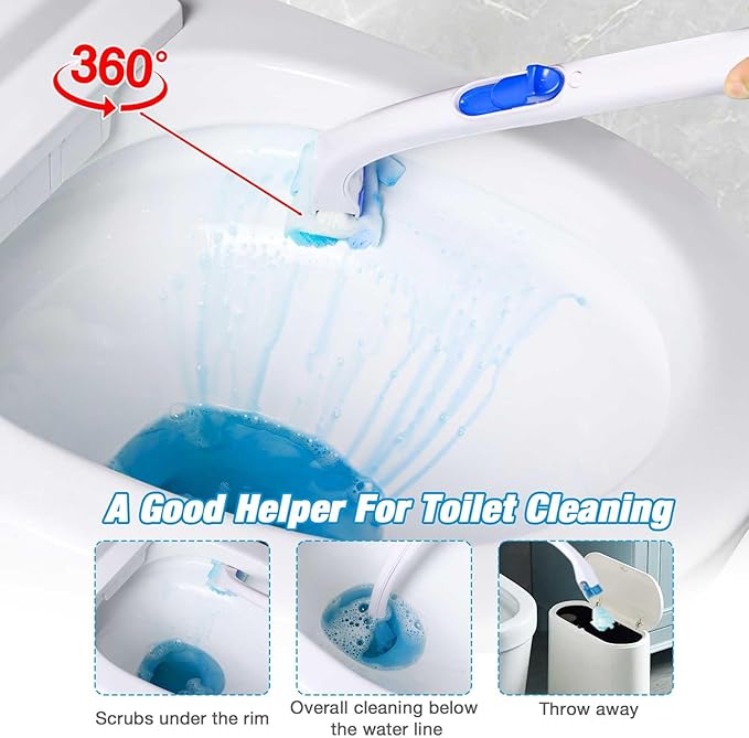 Toilet Cleaner Refill Pads 72ct Disposable Scrubber Refill Fresh Bowl Pads for Bathroom, Lemon Scent