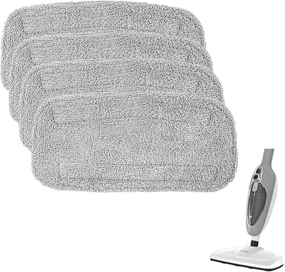 (4 Pack) Steam Mop Pads Compatible with GorFanty GF-6610B/GF-6610, Neugo NE033/NE033M & Mxnsewr, Washable Microfiber Steam Mop Replacement Pads for Multi-Surface Cleaning
