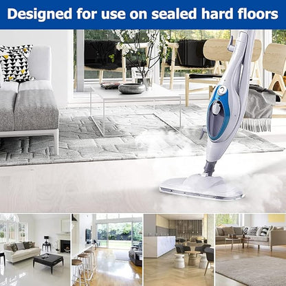 10 Pack Replacement Steam Mop Pads Compatible with PurSteam ThermaPro 10-in-1 Steam Mop Washable Reusable Pads