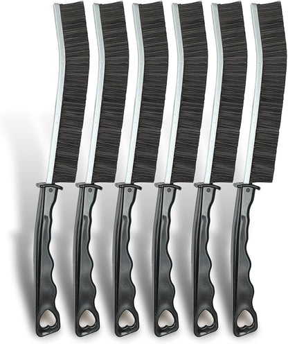 6pcs Hard Bristle Crevice Cleaning Brush Set, Grout Brush, Skinny Scrub Brush Thin Cleaning Brush for Tight Spaces Corner Brushes Gap Cleaner Tool for Bathroom Tiles, Kitchen, Shower, Window Tracks