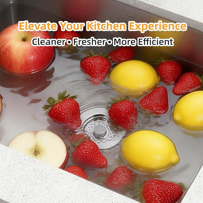 Sink Drain Strainer - Kitchen Sink Stopper, 3 In 1 Kitchen Sink Drain Strainer with Anti-Clogging Basket, Fit US Standard 3-1/2'' Sink Hole