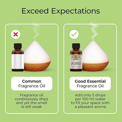 Good Essential Professional Gingerbread Fragrance Oil 1 fl oz (30ml) for Diffusers, Candles, Soaps, Lotions, Perfume, Candle & Soap Making Fragrance Oil